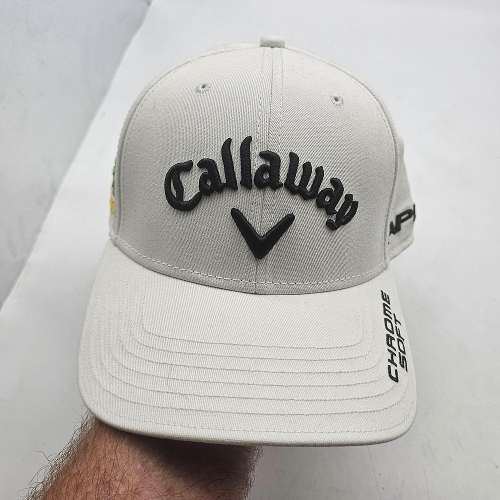Callaway Hat Cap Fitted Mens One Size White A-Flex Chrome Soft Golf Epic Flash